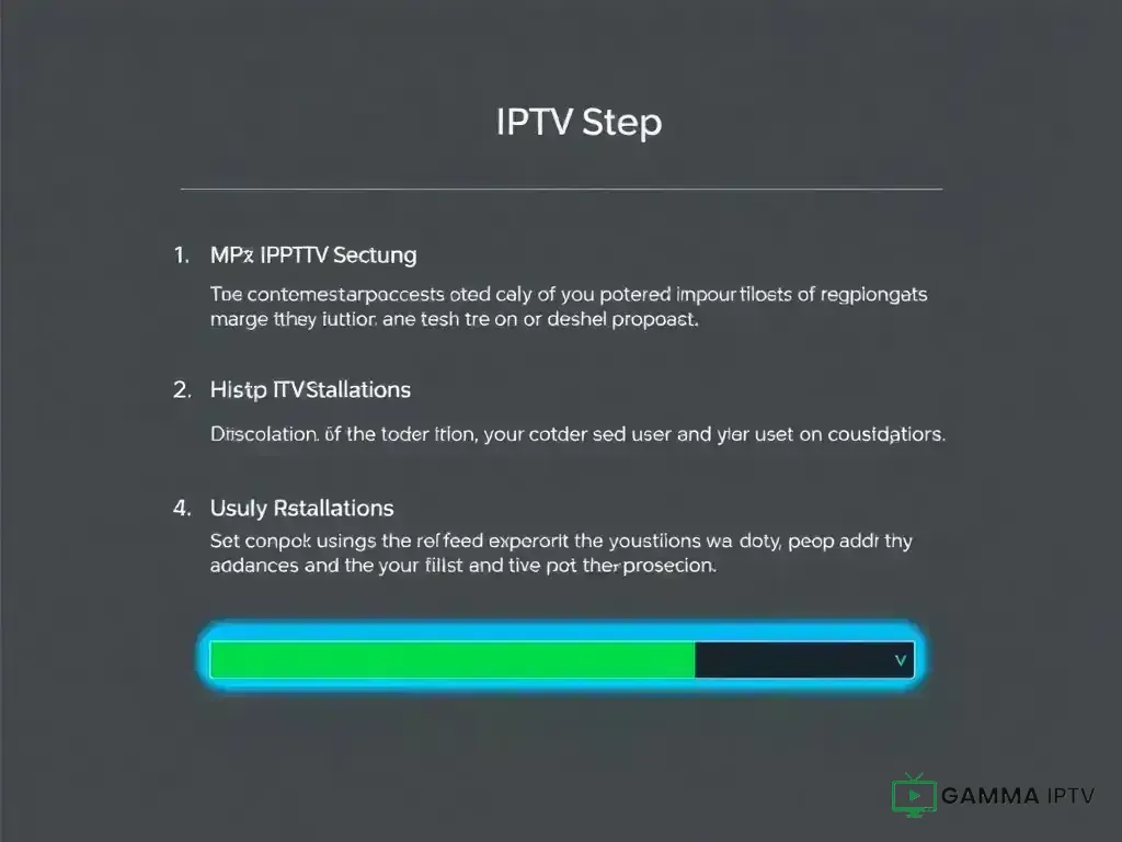 Step-by-step setup process for Gamma IPTV