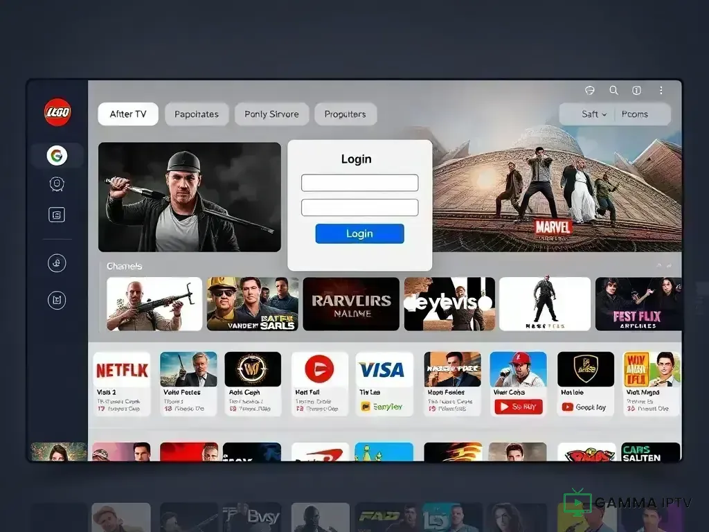 Successful login showing IPTV dashboard