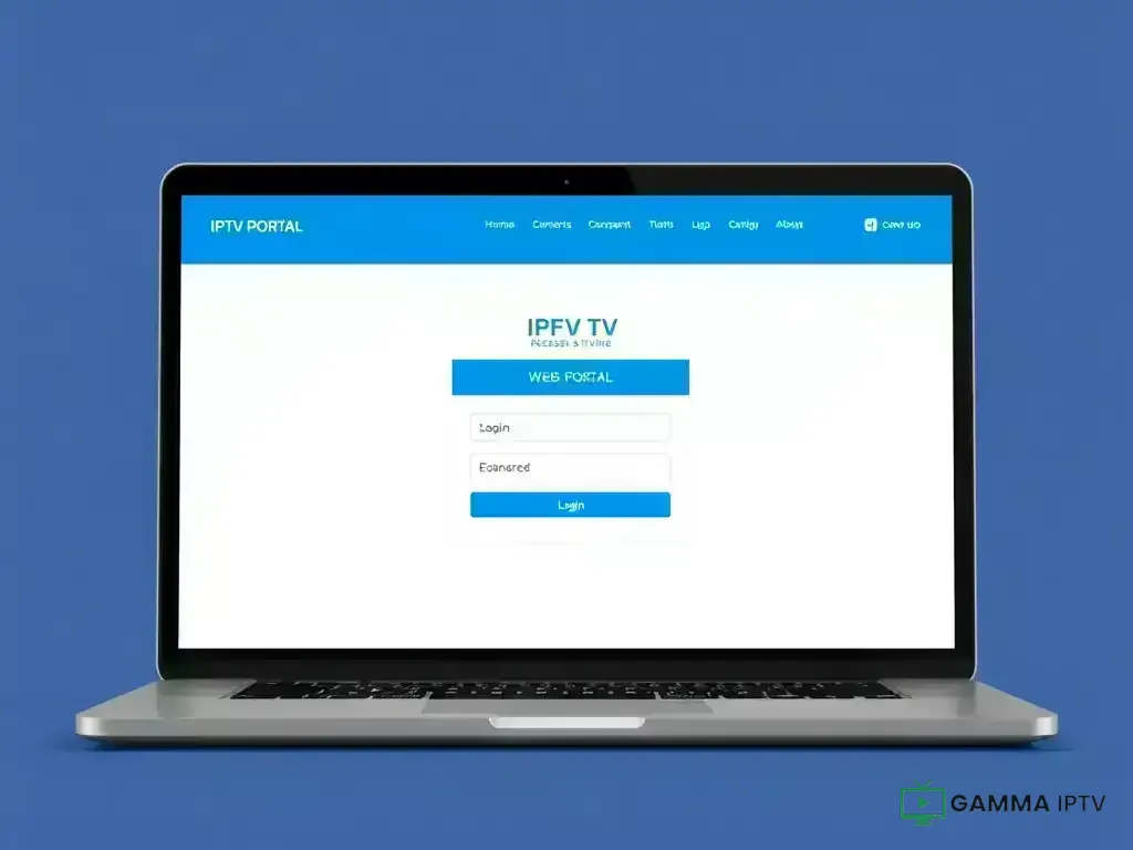 Gamma IPTV web portal login interface
